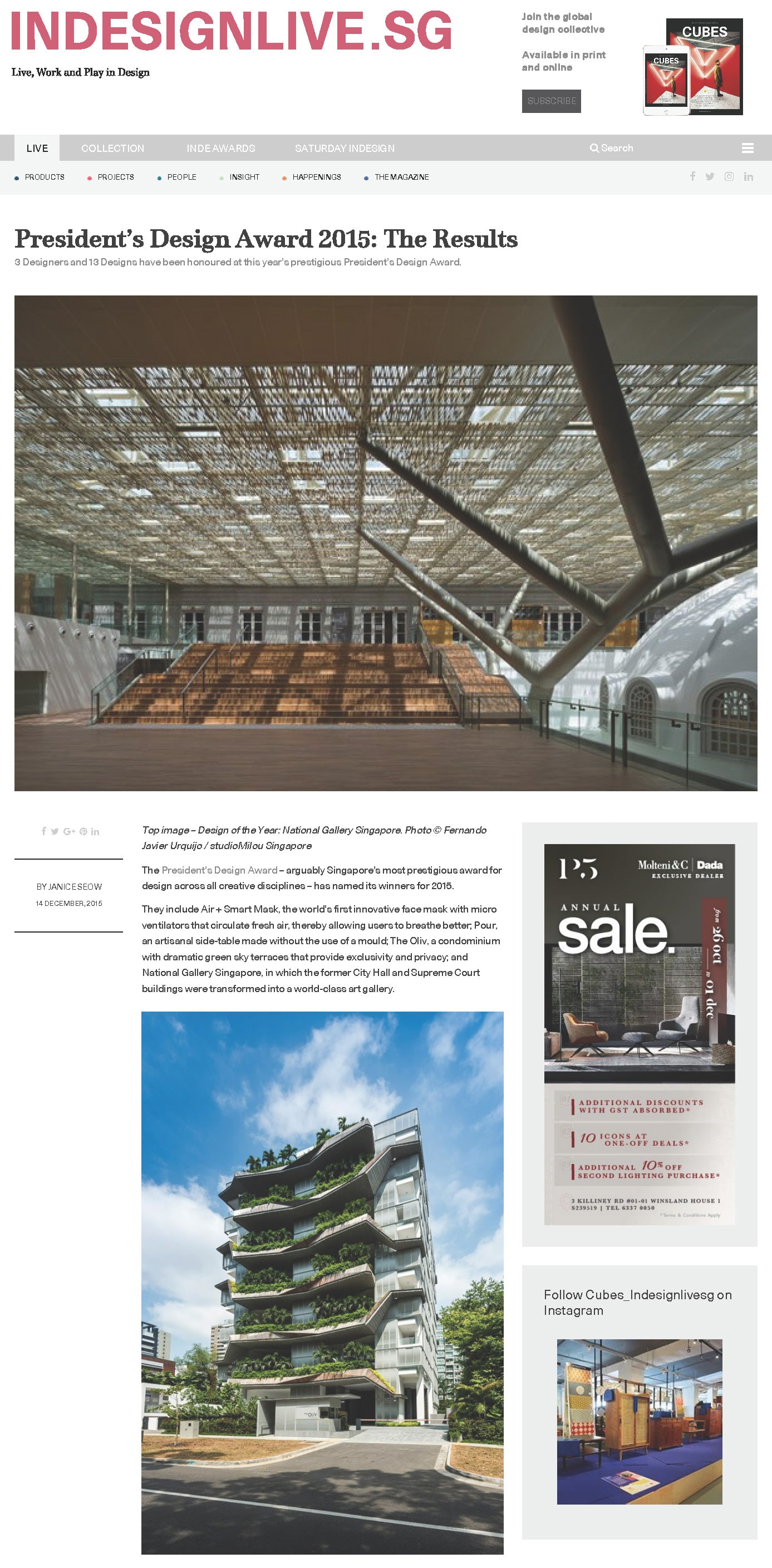 Read more about the article Indesign Live : President’s Design Award 2015 – The Results